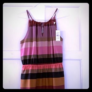 LOFT | Striped Maxi Dress